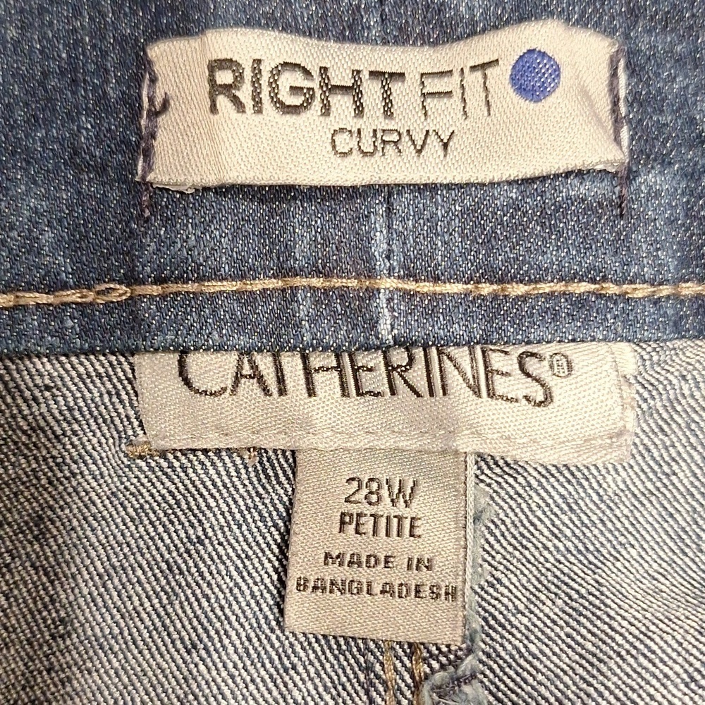 q Catherines Blue Stretch  Jeans Size 28W Petite.   EUC - Picture 3 of 5